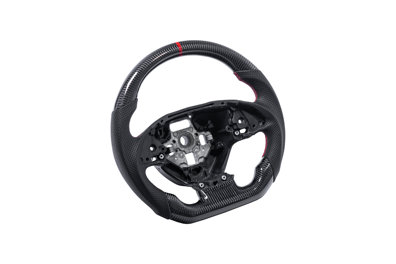 2014-2019 Chevrolet Corvette C7 - Carbon Fiber Red Stripe Steering Wheel