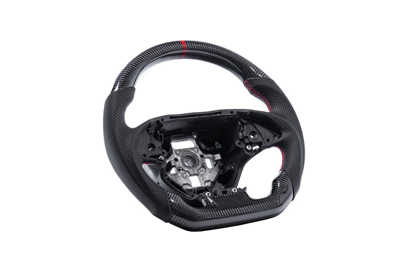 2014-2019 Chevrolet Corvette C7 - Carbon Fiber Red Stripe Steering Wheel