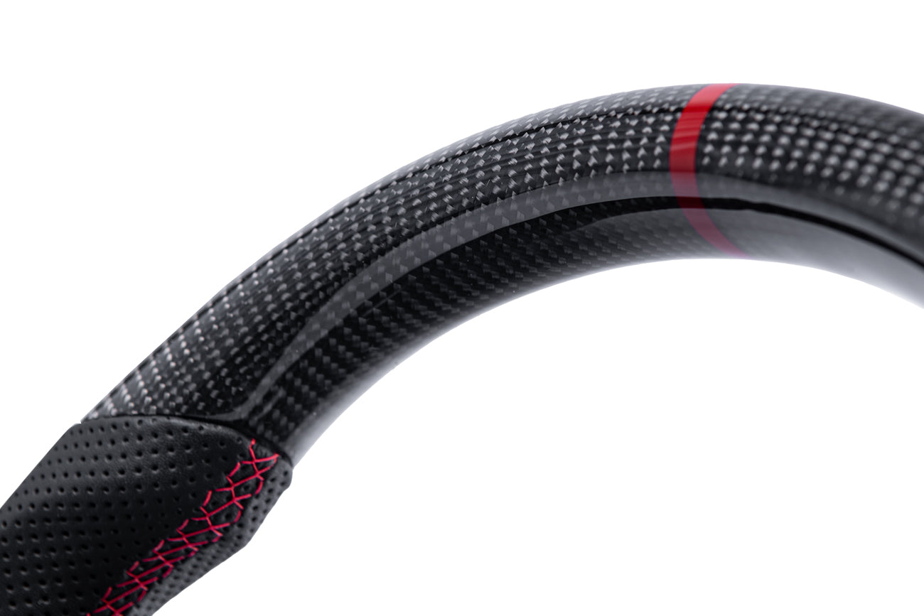 2014-2019 Chevrolet Corvette C7 - Carbon Fiber Red Stripe Steering Wheel