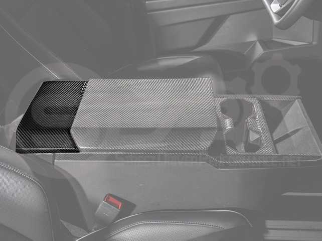 2024-Up Tesla Cybertruck | Interior DRY Carbon Fiber Rear Display Upper Cover