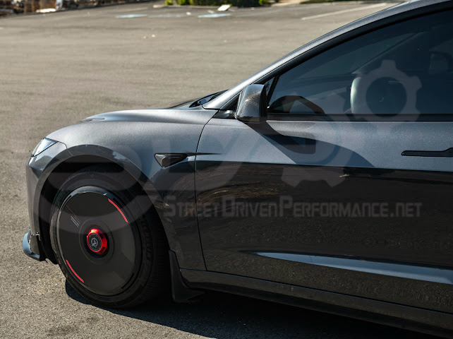 2024-Up Tesla Model 3 | Carbon Fiber Tape On Side Mirror Cap Covers Pair