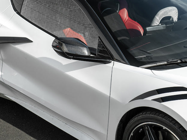 2020+ CORVETTE C8 CARBON FIBER REPLACEMENT MIRROR COVERS PAIR