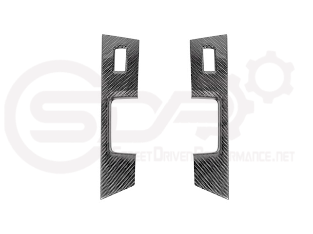2021-UP FORD F-150 | FACTORY STYLE CARBON FIBER REAR DOOR SWITCH PANEL TRIM COVER
