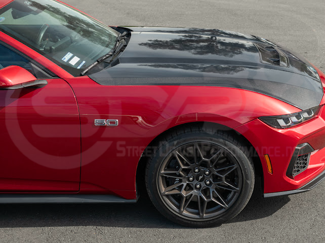 2024-Up Ford Mustang S650 | Factory Style CARBON FIBER Front Hood with Hood Vent (2 versions)