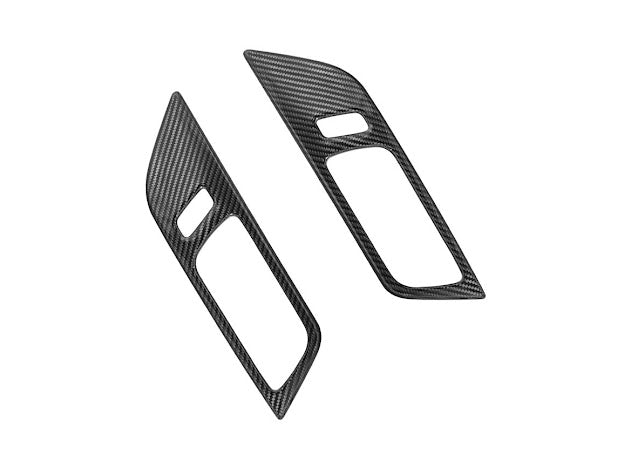 2024-Up Ford Mustang S650 | CARBON FIBER Interior Side Door Handle Panel Cover