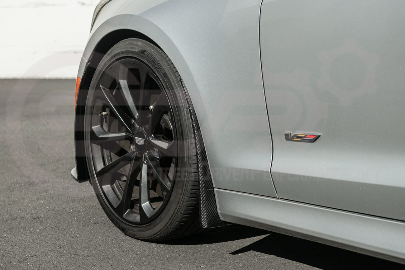 2016-2019 CADILLAC ATS-V SEDAN | SDP PERFORMANCE PACKAGE CARBON FIBER FRONT AND/OR REAR MUD FLAPS SPLASH GUARDS PAIR