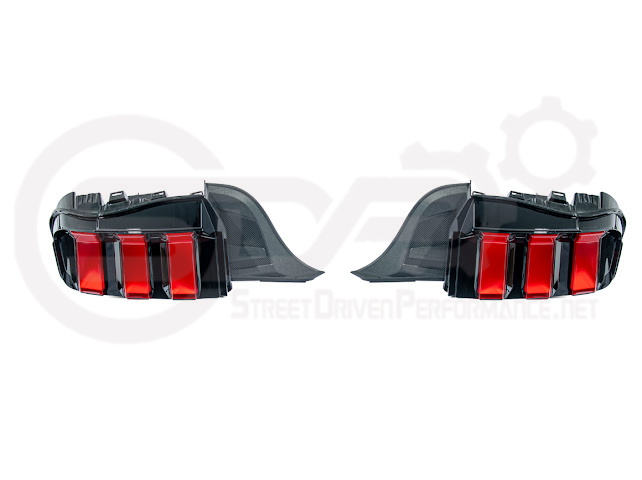 2024-Up Ford Mustang S650 | EURO Style Sequential Signal LED Clear Lenses Rear Taillights Pair