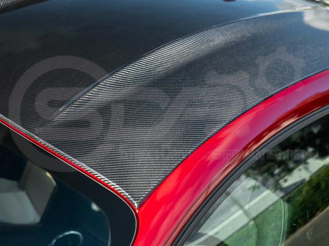 2015-Up Ford Mustang S550 & S650 Coupe | Factory Style Dry CARBON FIBER Tape-On Top Roof Panel Cover