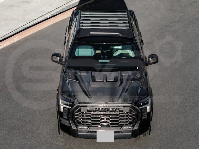 2022-UP TOYOTA TUNDRA | SDP CARBON FIBER FRONT VENTED HOOD WITH SIDE VENTS