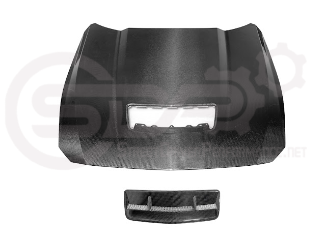 2024-Up Ford Mustang S650 | Factory Style CARBON FIBER Front Hood with Hood Vent (2 versions)