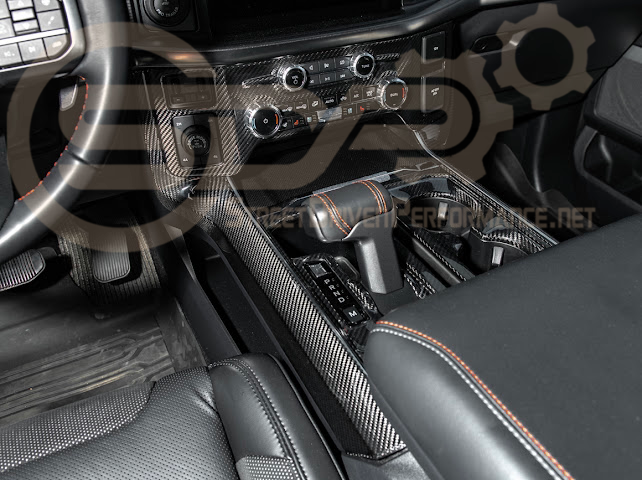 2021-UP FORD F-150 | FACTORY STYLE CARBON FIBER CENTER CONSOLE SIDE PANELS TRIM COVER PAIR