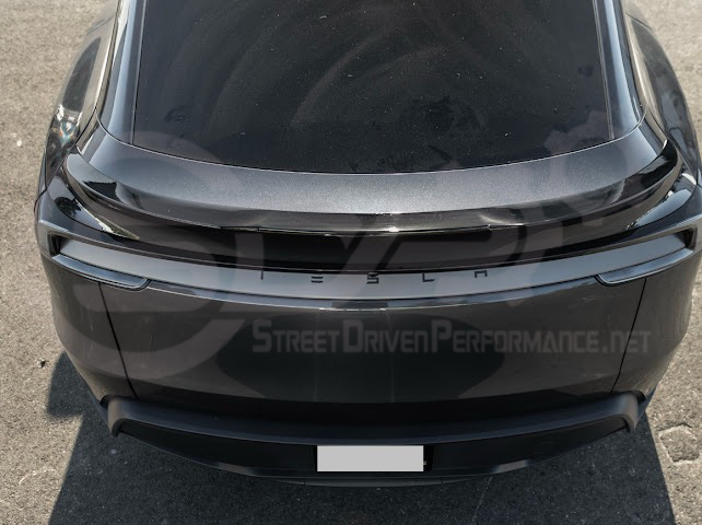 2025-UP TESLA MODEL Y | SDP TRACK STYLE GLOSS BLACK REAR TRUNK WING SPOILER