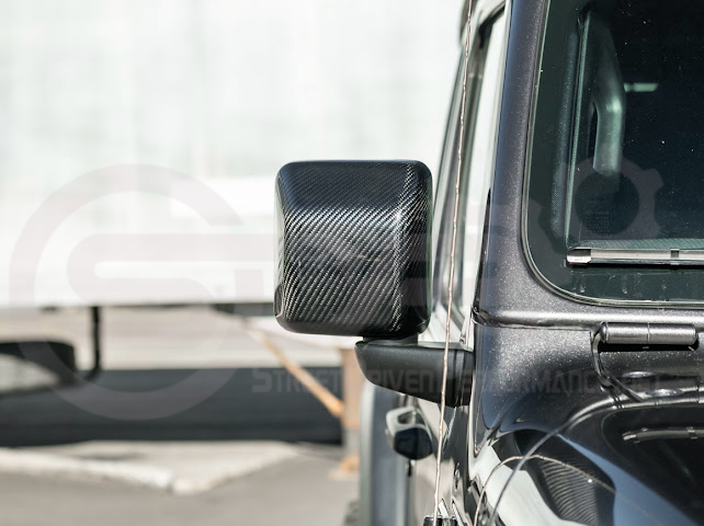 2018-UP JEEP WRANGLER GLADIATOR CARBON FIBER MIRROR CAP COVERS PAIR