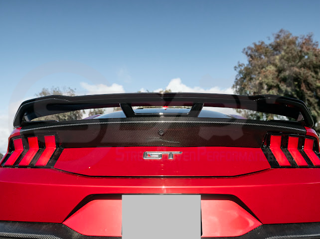 2024-UP FORD MUSTANG | DARKHORSE STYLE GLOSSY BLACK REAR TRUNK LID WING SPOILER