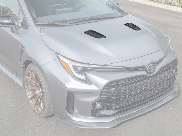 2023-UP TOYOTA GR COROLLA |FACTORY STYLE CARBON FIBER FRONT BULGE HOOD VENTS REPLACEMENT