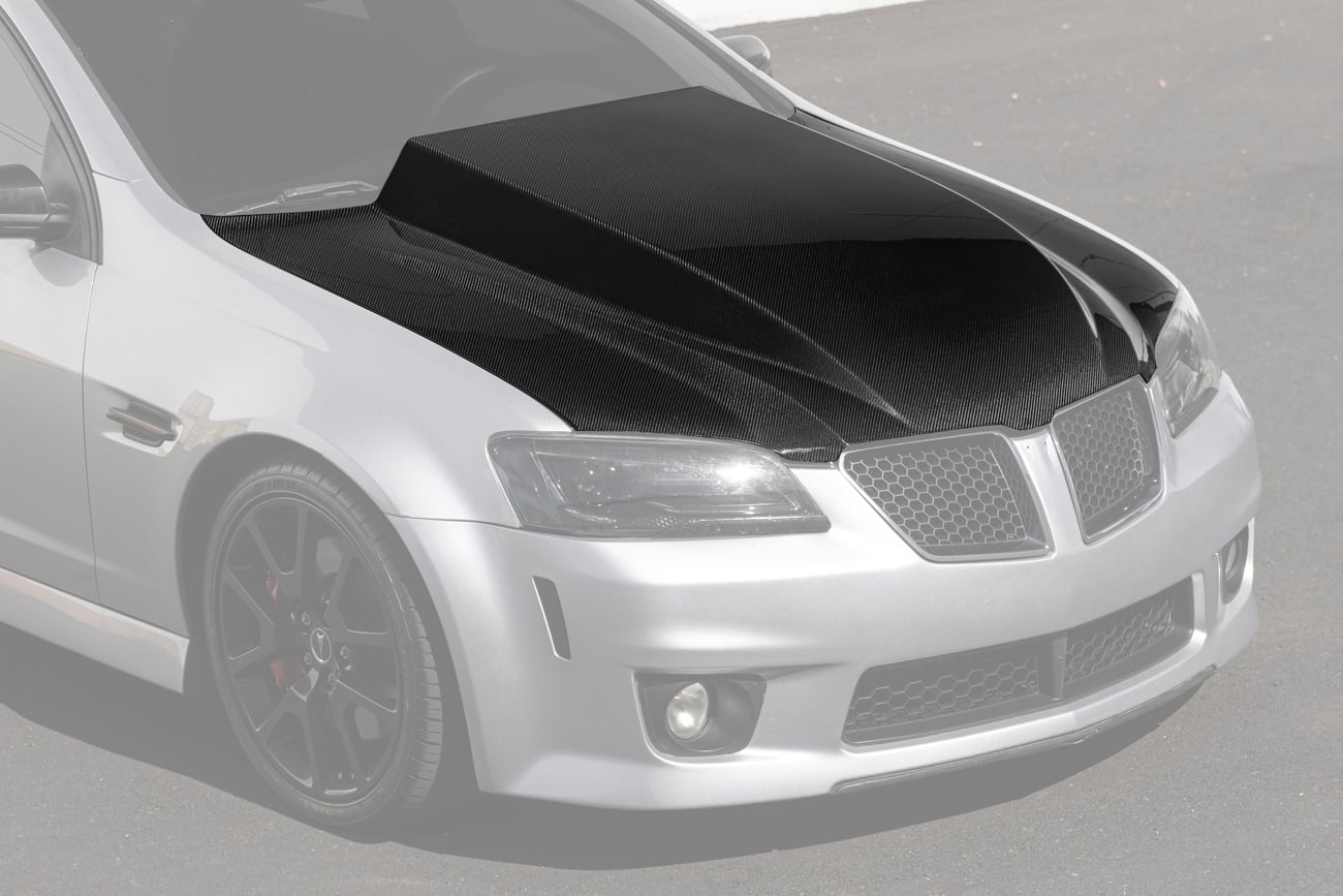 2008-2009 PONTIAC G8 CARBON FIBER FRONT COWL HOOD