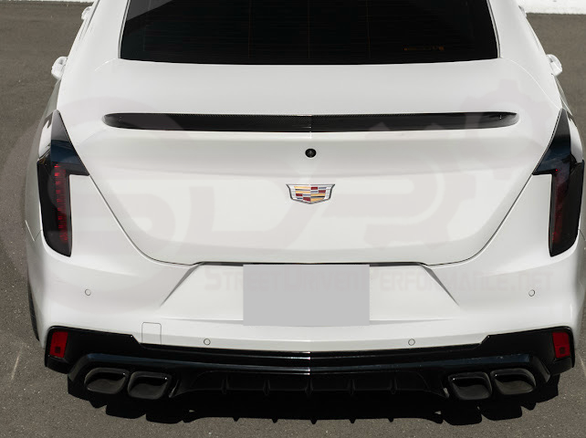 2020-Up Cadillac CT4 | SMOKE TINTED Rear Tail Light Trim Bezel Cover Pair