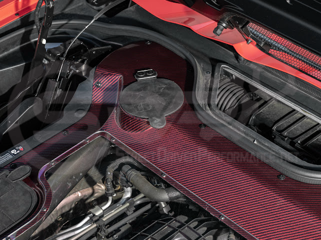2020+ CORVETTE C8 CONVERTIBLE | HTC CARBON FIBER EXPOSED ENGINE BAY PANEL COVER REPLACEMENT