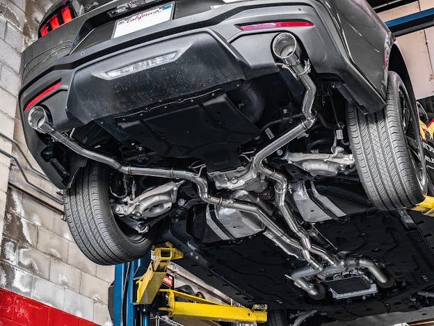 2024-Up Ford Mustang GT 5.0L | T-304 Straight Through Cat Back Dual Tips Exhaust