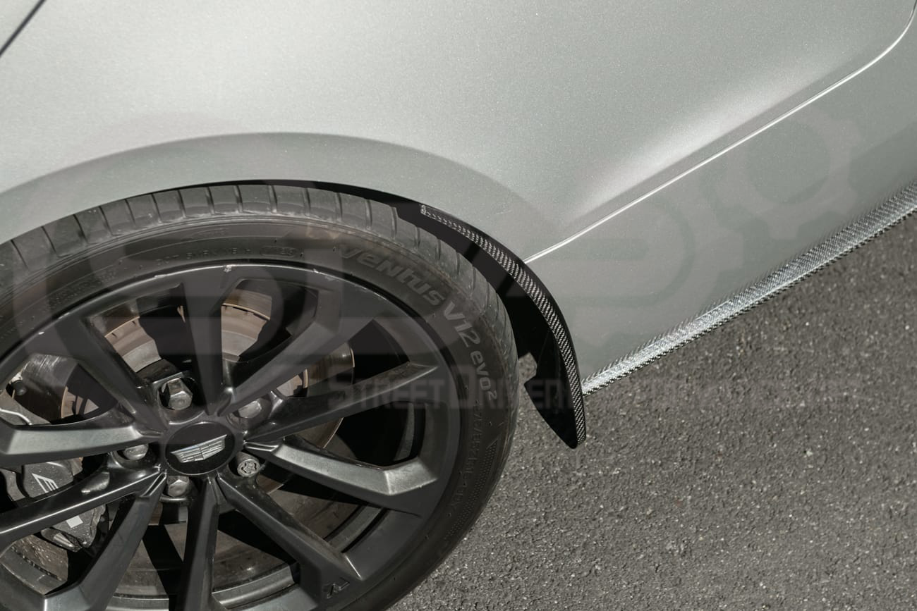 2016-2019 CADILLAC ATS-V SEDAN | SDP PERFORMANCE PACKAGE CARBON FIBER FRONT AND/OR REAR MUD FLAPS SPLASH GUARDS PAIR