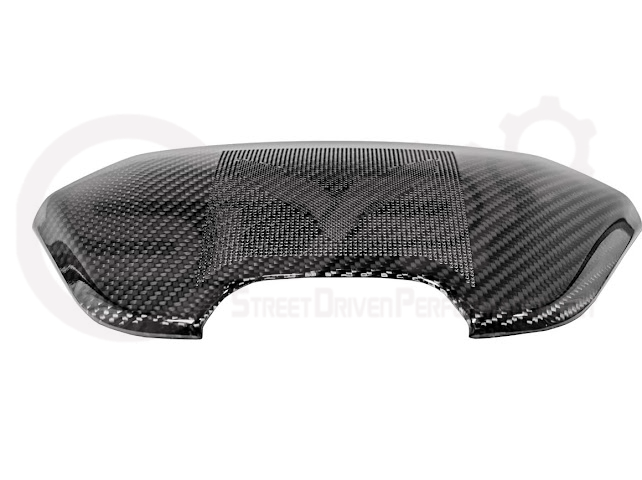 2020-Present Corvette C8 Coupe Models | GM Factory Style CARBON FIBER Interior Console Waterfall Lower Speaker Grille Trim Cover With Corvette Logo