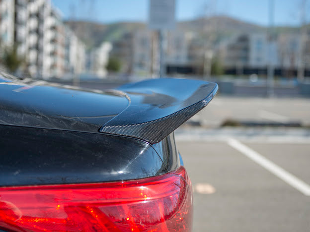 2014-Up Infiniti Q50 | LB Style High Kick CARBON FIBER Rear Trunk Wing Spoiler