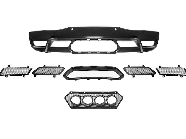 2020-Up Corvette C8 | Z06 Style Rear Center Quad Tips Exhaust Exit Grille Diffuser