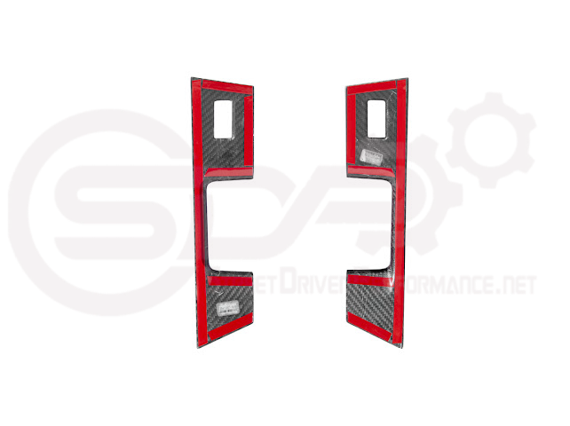 2021-UP FORD F-150 | FACTORY STYLE CARBON FIBER REAR DOOR SWITCH PANEL TRIM COVER