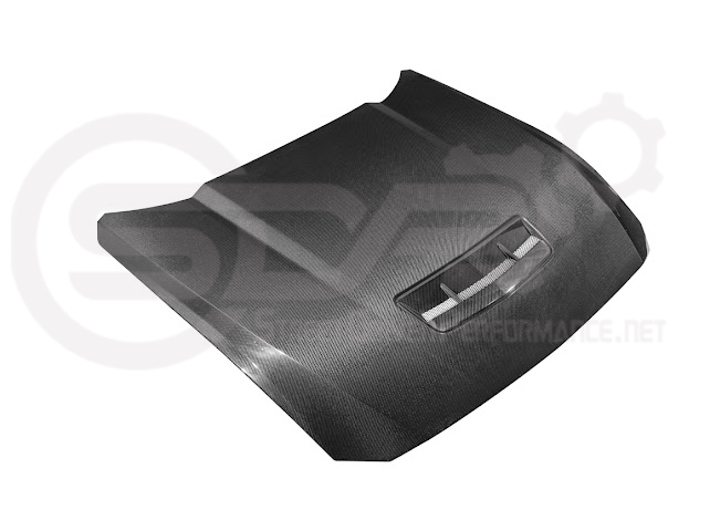 2024-Up Ford Mustang S650 | Factory Style CARBON FIBER Front Hood with Hood Vent (2 versions)