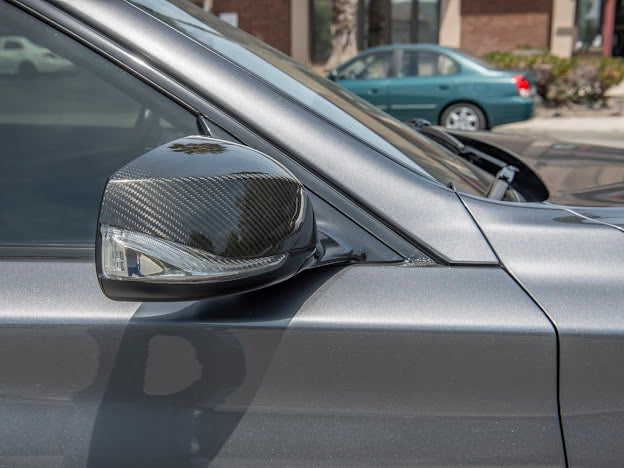 2014-Up Infiniti Q50 Q60 Q70 QX30 Factory CARBON FIBER Side Mirror Covers Pair