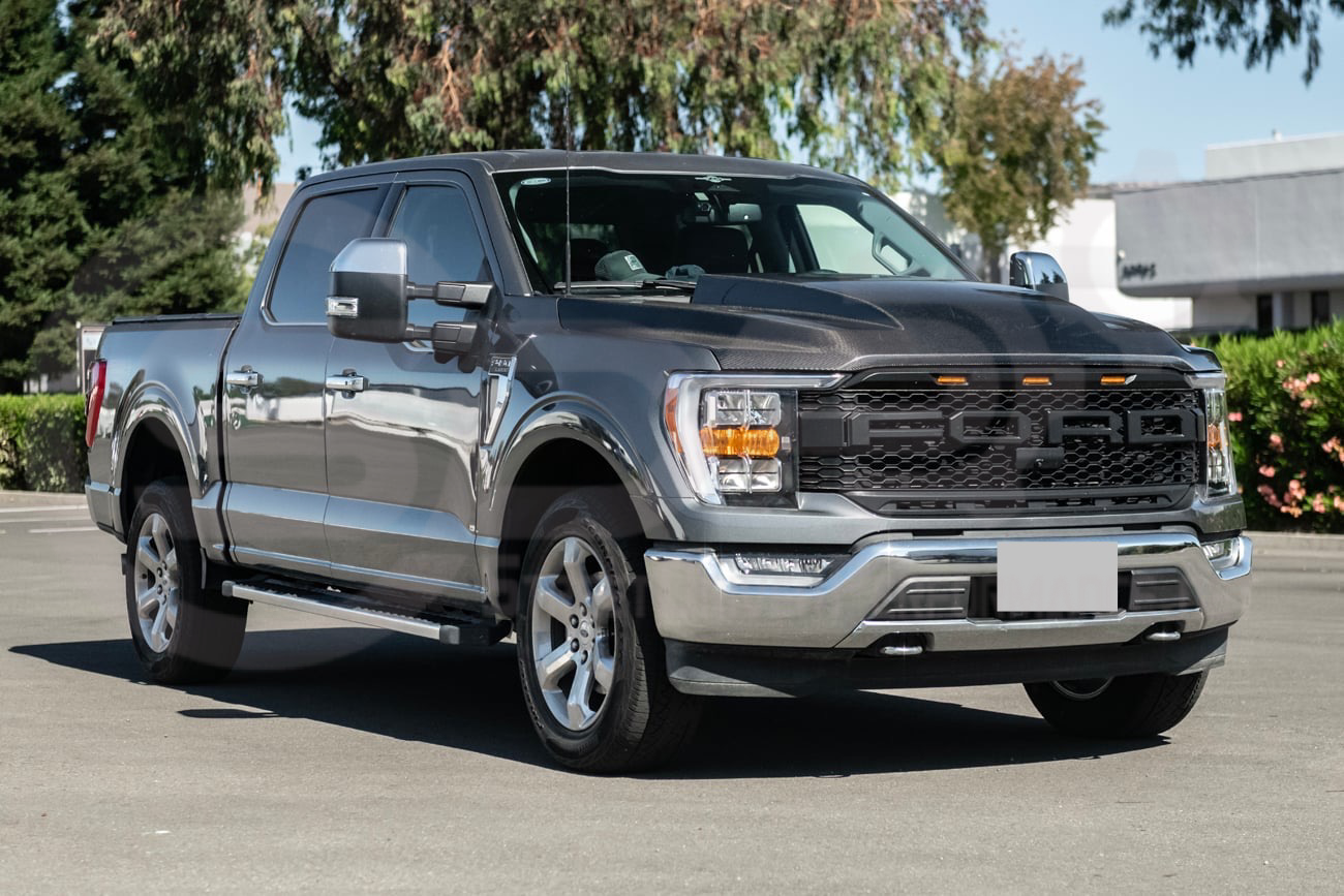 2021-UP FORD F-150 | SDP PERFORMANCE STYLE CARBON FIBER FRONT COWL HOOD