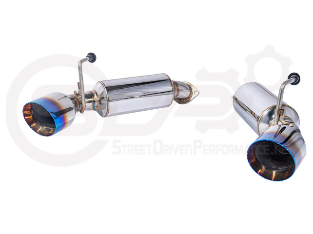 (2014-2016 INFINITI Q60 MUFFLER AXLE BACK EXHAUST (ANDOLIZED SILVER OR BURNT BLUE TIPS)