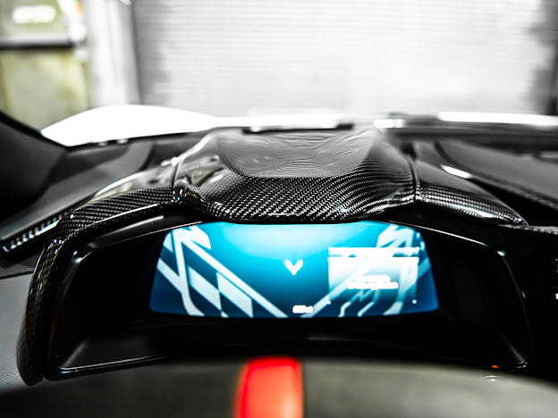 2020+ CHEVROLET CORVETTE C8 CARBON FIBER UPPER DASH INSTRUMENT PANEL FULL COVER KIT