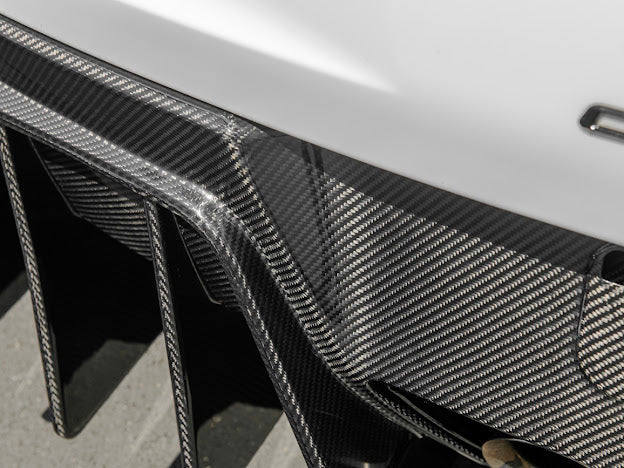 2014-2019 Corvette C7 Performance Track CARBON FIBER Rear Bumper Finned Diffuser