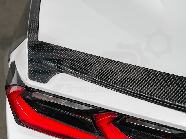 2020-Up Chevrolet Corvette C8 Stingray & Z51 | Carbon Fiber Rear Spoiler Wing Delete Hole Panel Cover