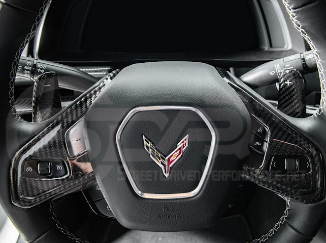 2020-Up Corvette C8 | CARBON FIBER Steering Wheel Paddle Shifters Replacement