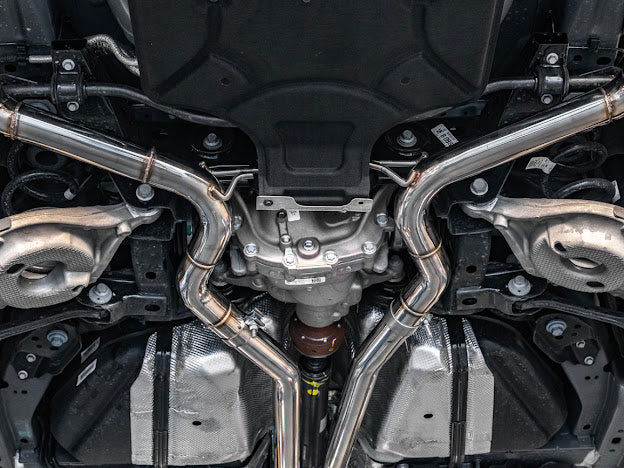 2024-Up Ford Mustang GT 5.0L | T-304 Straight Through Cat Back Dual Tips Exhaust