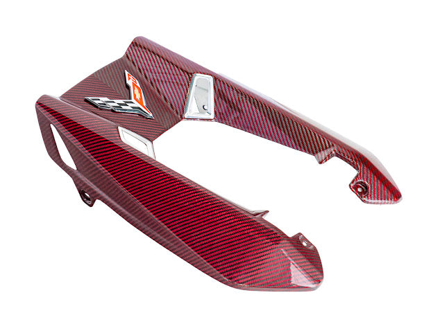 2023-Up Corvette C8 Z06 Coupe | RED CARBON FIBER Engine & Bay Panel Cover