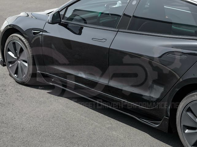 2024-UP TESLA MODEL 3 SIDE SKIRTS ROCKER PANEL GROUND EFFECTS PAIR