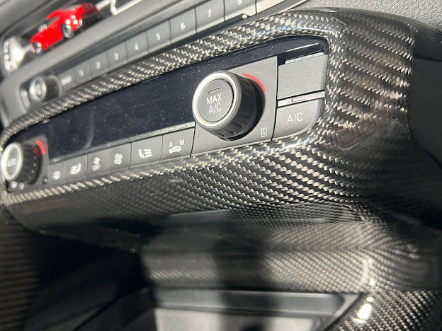 2020-Up Toyota GR Supra A90 A91 |Factory Style DRY CARBON FIBER Center Console AC Switch Panel Cover