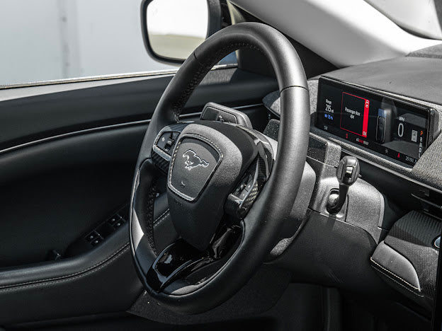2021-Up Ford Mustang Mach-E |INTERIOR Carbon Fiber Steering Wheel Center Trim