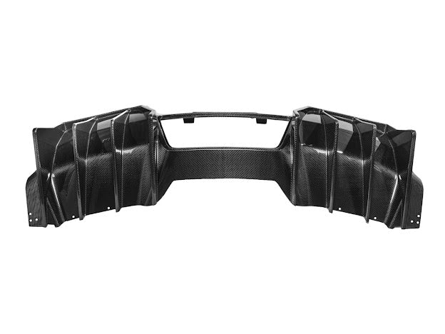 2014-2019 Corvette C7 Performance Track CARBON FIBER Rear Bumper Finned Diffuser