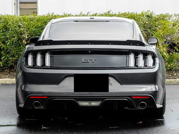 2015-23 FORD MUSTANG GT | SMOKE TINTED REAR SPOILER WICKERBILL FLAP INSERT