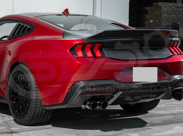 2024-Up Ford Mustang S650 | Factory Integrated Ducktail Style Carbon Fiber Replacement Rear Trunk Lid