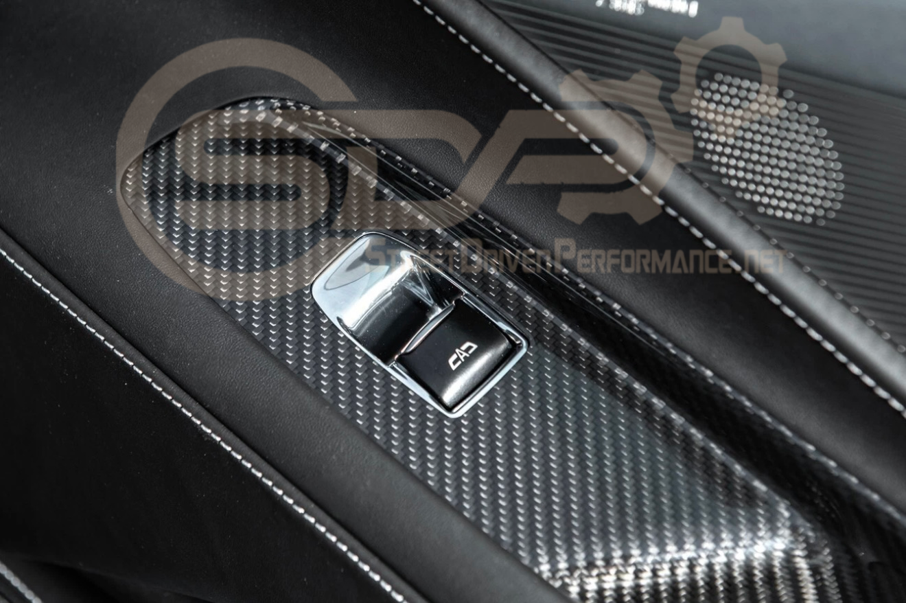 2020-Up Corvette C8 Coupe | CARBON FIBER Door Window Switch Control Panel Cover