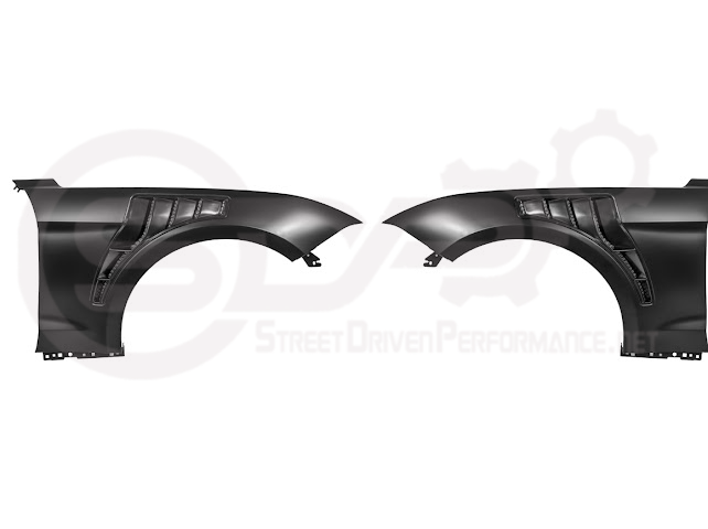 2018-2023 Ford Mustang S550 | GTD Style Primed Black Front Side Vented Fenders