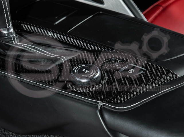 2014-2019 CHEVROLET CORVETTE C7 | FACTORY STYLE DRY CARBON FIBER CENTER CONSOLE SHIFTER TRIM PLATE COVER OVERLAY