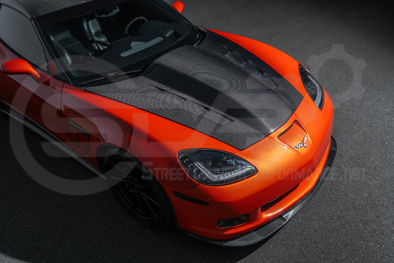 2005-2013 CHEVROLET CORVETTE C6 | SDP PERFORMANCE STYLE CARBON FIBER VENTED COWL HOOD