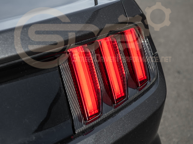 2018-2023 Ford Mustang | DRY CARBON FIBER Rear Tail Light Trim Bezel Cover Pair