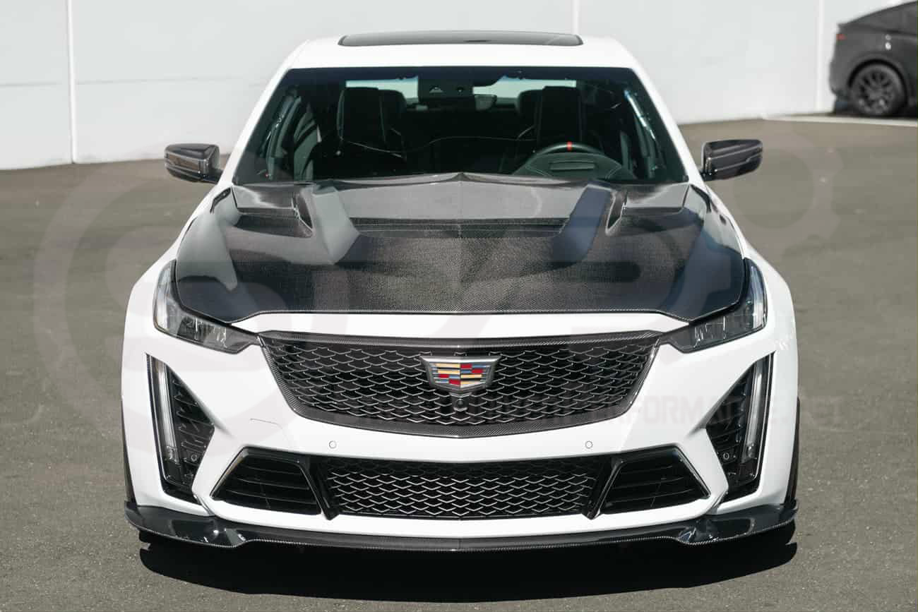 2022-2024 Cadillac CT5-V Blackwing | Factory Style Carbon Fiber Front Bumper Grille Insert Trim Surrounding Replacement (Upper and/or Lower)